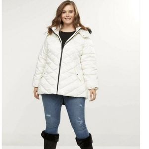 Lane Bryant White Puffer Coat